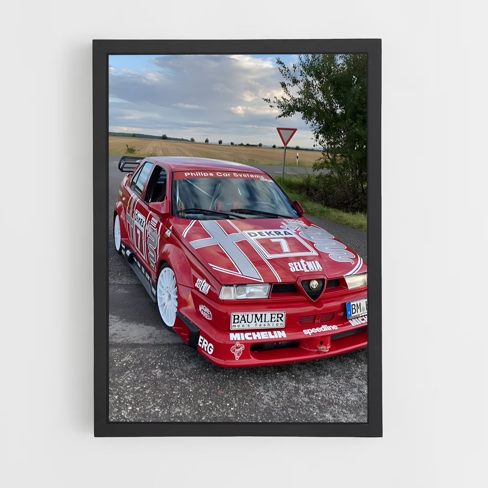 Poster invitation roues – affiche Alfa Romeo (vue 2)